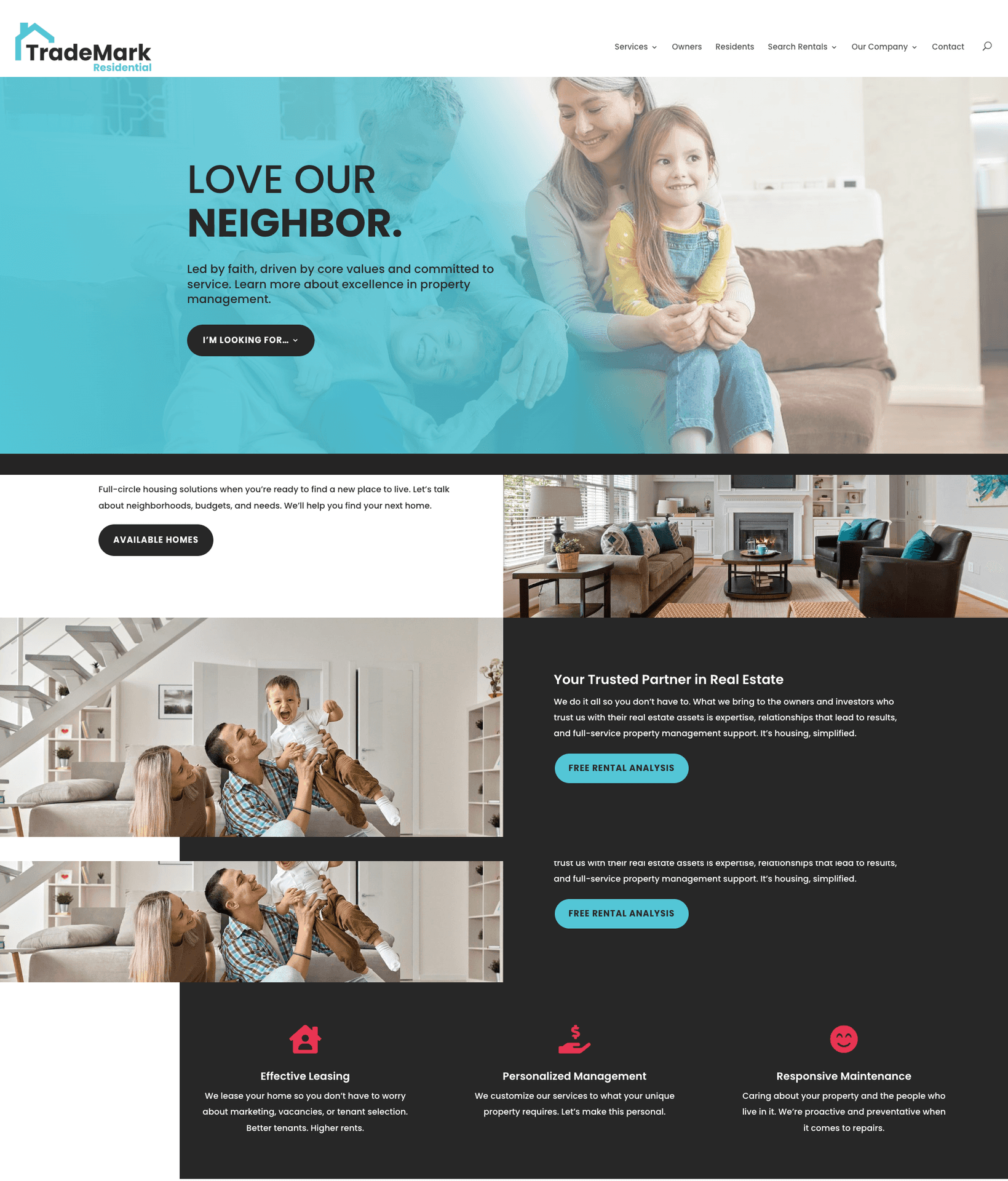 trademark residential homepage image